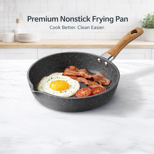 🍲𝑷𝒓𝒆𝒎𝒊𝒖𝒎 𝑵𝒐𝒏𝒔𝒕𝒊𝒄𝒌 𝑭𝒓𝒚𝒊𝒏𝒈 𝑷𝒂𝒏 20𝒄𝒎 – 𝑮𝒓𝒂𝒏𝒊𝒕𝒆 𝑪𝒐𝒂𝒕𝒊𝒏𝒈 𝑺𝒌𝒊𝒍𝒍𝒆𝒕 𝒘𝒊𝒕𝒉 𝑷𝒐𝒖𝒓 𝑺𝒑𝒐𝒖𝒕 & 𝑬𝒓𝒈𝒐𝒏𝒐𝒎𝒊𝒄 𝑾𝒐𝒐𝒅 𝑯𝒂𝒏𝒅𝒍𝒆
