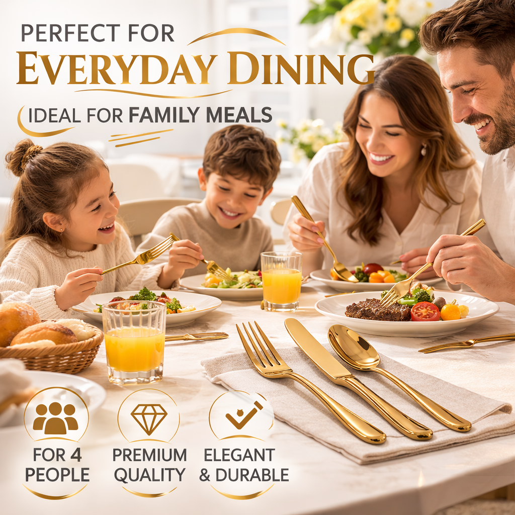 16-𝑷𝒊𝒆𝒄𝒆 𝑺𝒕𝒂𝒊𝒏𝒍𝒆𝒔𝒔 𝑺𝒕𝒆𝒆𝒍 𝑪𝒖𝒕𝒍𝒆𝒓𝒚 𝑺𝒆𝒕 𝒇𝒐𝒓 4 – 𝑴𝒐𝒅𝒆𝒓𝒏 𝑴𝒊𝒓𝒓𝒐𝒓 𝑷𝒐𝒍𝒊𝒔𝒉𝒆𝒅 𝑭𝒍𝒂𝒕𝒘𝒂𝒓𝒆 𝑺𝒆𝒕 𝒘𝒊𝒕𝒉 𝑭𝒐𝒓𝒌𝒔, 𝑲𝒏𝒊𝒗𝒆𝒔, 𝑺𝒑𝒐𝒐𝒏𝒔 & 𝑻𝒆𝒂𝒔𝒑𝒐𝒐𝒏𝒔